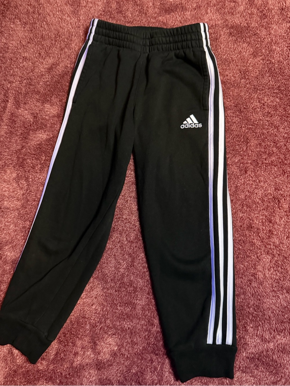 Boys Adidas Black Fleece Joggers